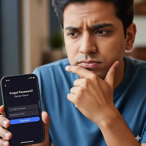 The 'Forgot Password' interface, showing the simple steps to recover and reset an account password.